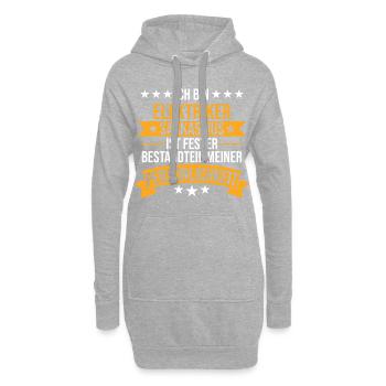 Elektriker Elektroniker Handwerker Beruf Spruch - Hoodie-Kleid - Grau meliert - Vorne