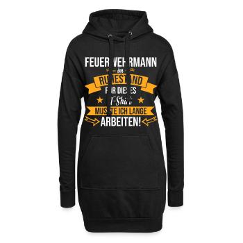 Feuerwehrmann Feuerwehr Spruch Ruhestand Beruf - Hoodie-Kleid - Schwarz - Vorne
