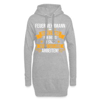 Feuerwehrmann Feuerwehr Spruch Ruhestand Beruf - Hoodie-Kleid - Grau meliert - Vorne