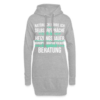 Heizungsbauer Heizungsbau Bauarbeiter Beruf Spruch - Hoodie-Kleid - Grau meliert - Vorne