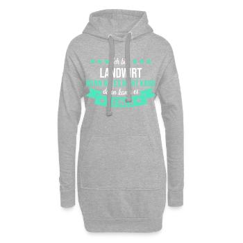 Landwirt Bauer Landwirtin Bauernhof Beruf Spruch - Hoodie-Kleid - Grau meliert - Vorne