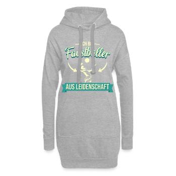 Faustball Fistball Sport Faustballer Spruch - Hoodie-Kleid - Grau meliert - Vorne