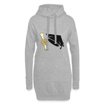 Diplom Studium Uni Abschluss Master Abi Geschenk - Hoodie-Kleid - Grau meliert - Vorne