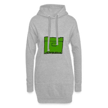 Ruche avec abeilles, dessin animé, apiculteur - Sweat-shirt à capuche long Femme - gris chiné - Devant