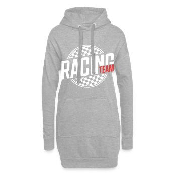 Coureur de l'équipe de course - Sweat-shirt à capuche long Femme - gris chiné - Devant