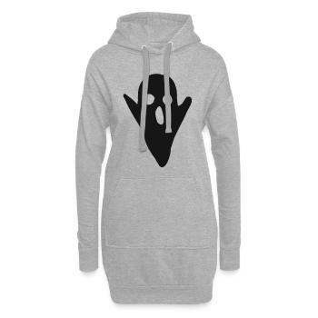 Fantôme fantôme costume fantôme halloween fantôme - Sweat-shirt à capuche long Femme - gris chiné - Devant
