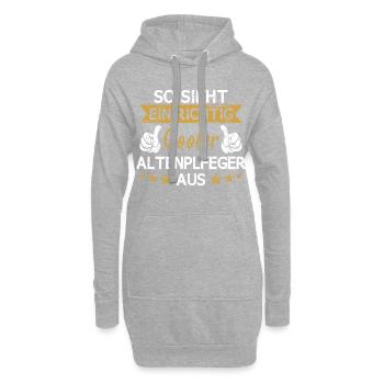 Altenpfleger Pfleger Beruf Spruch Altenpflege - Hoodie-Kleid - Grau meliert - Vorne
