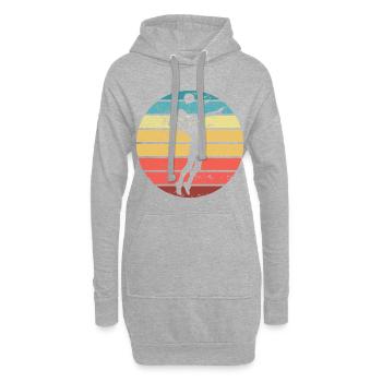 Volleyball plage volleyball femme volleyball - Sweat-shirt à capuche long Femme - gris chiné - Devant