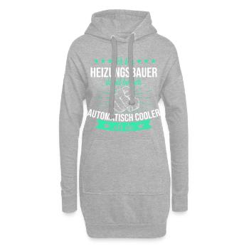 Heizungsbauer Heizungsbau Bauarbeiter Beruf Spruch - Hoodie-Kleid - Grau meliert - Vorne