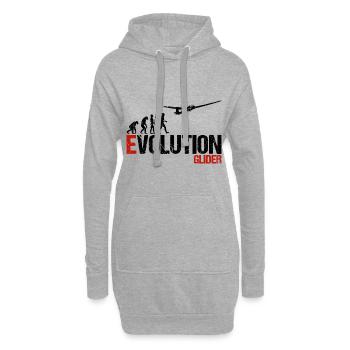 Glider Glider Glider Evolution Drôle - Sweat-shirt à capuche long Femme - gris chiné - Devant