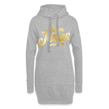 Équipe Jesus Christ Faith - Sweat-shirt à capuche long Femme - gris chiné - Devant