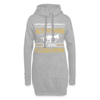 Flügelhornist Flügelhorn Horn Instrument Spruch - Hoodie-Kleid - Grau meliert - Vorne
