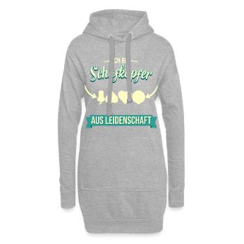 Schafkopfen Schafkopf Kartenspiel Spielkarten - Hoodie-Kleid - Grau meliert - Vorne