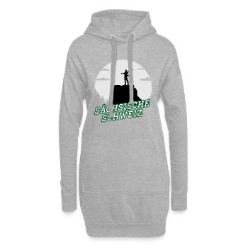 Sächsische Schweiz Wandern Sachsen Pofen Geschenk - Hoodie-Kleid - Grau meliert - Vorne