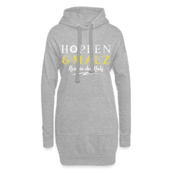 Hopfen Malz in Hals Brauer - Hoodie-Kleid - Grau meliert - Vorne
