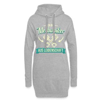 Mechaniker Werkstatt Automechaniker Auto Spruch - Hoodie-Kleid - Grau meliert - Vorne