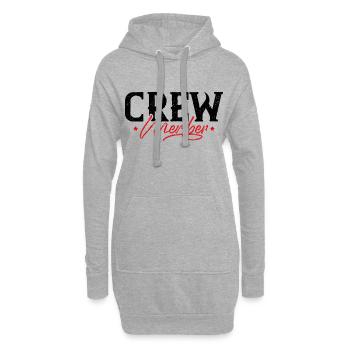 membre d'équipage - Sweat-shirt à capuche long Femme - gris chiné - Devant