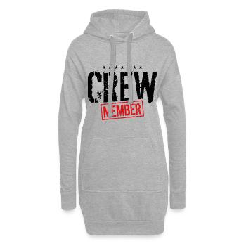 timbre de membre d'équipage - Sweat-shirt à capuche long Femme - gris chiné - Devant