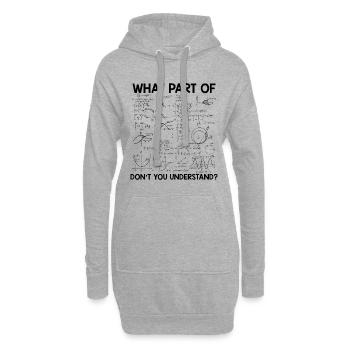 Mathematiker Sprüche | Mathe Mathelehrer Geschenke - Hoodie-Kleid - Grau meliert - Vorne