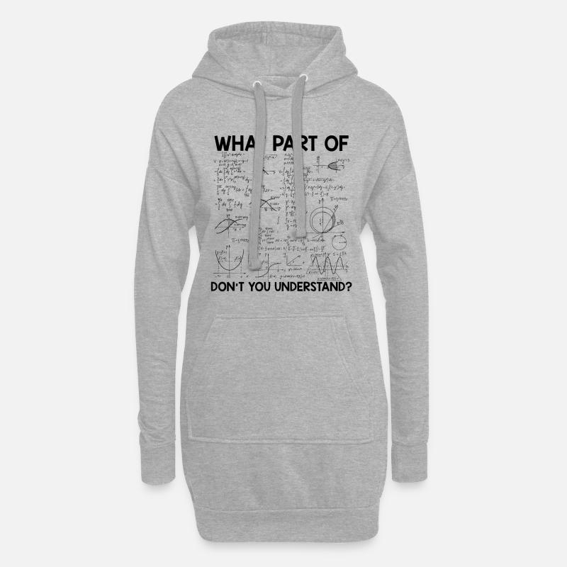 Mathematiker Sprüche | Mathe Mathelehrer Geschenke - Hoodie-Kleid - Grau meliert