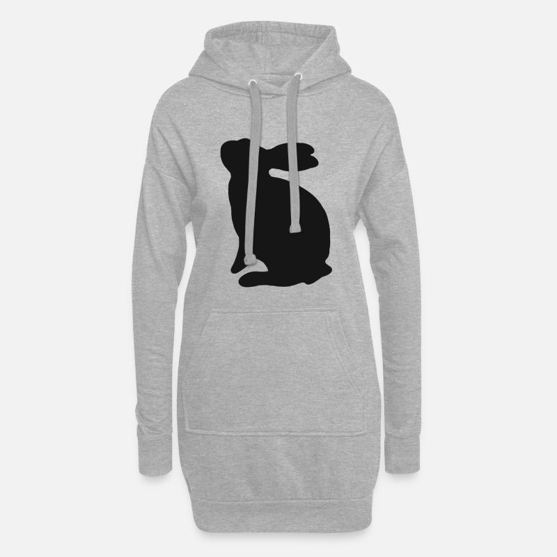 cute pet easter easter rabbits - Hoodie Dress - heather grey