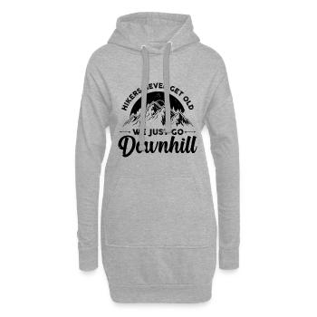 Wander Sprüche | Wandern Wanderer Berge Geschenke - Hoodie-Kleid - Grau meliert - Vorne