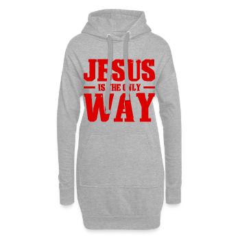 Jesus Christus Glaube - Hoodie-Kleid - Grau meliert - Vorne