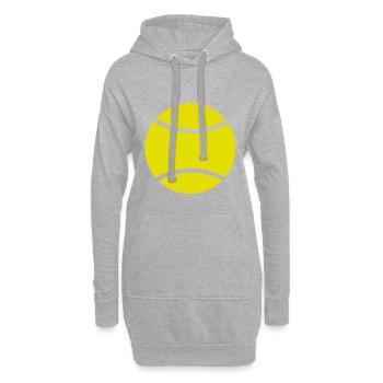 Balle de tennis cadeau sport balle le sport - Sweat-shirt à capuche long Femme - gris chiné - Devant