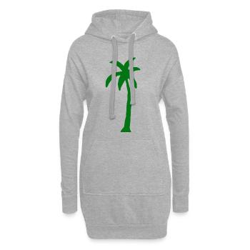Plante Arbre éco jardinier palmier biologique arbres vert - Sweat-shirt à capuche long Femme - gris chiné - Devant