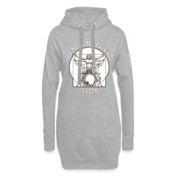 Drummer Lustig Leonardo da Vinci Geschenk - Hoodie-Kleid - Grau meliert - Vorne