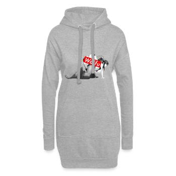 Waifu Anime Girl - T-shirt parfait Otaku - Sweat-shirt à capuche long Femme - gris chiné - Devant
