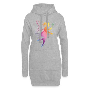 fee elfe bunt silhouette - Hoodie-Kleid - Grau meliert - Vorne