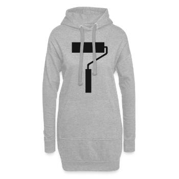 Pinsel Lackieren Pinseln Malen Maler Lackierer - Hoodie-Kleid - Grau meliert - Vorne