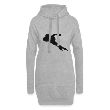 Patinage de vitesse Patinage sur glace Patinage artistique Patin à glace - Sweat-shirt à capuche long Femme - gris chiné - Devant