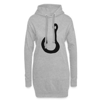 Pêche Angel Angel - Sweat-shirt à capuche long Femme - gris chiné - Devant