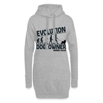 Border Collie Dog Owners Evolution Drôle - Sweat-shirt à capuche long Femme - gris chiné - Devant