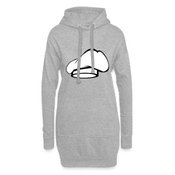 Kochen Kochmütze Küche Kochhut Köchin Koch Bäcker - Hoodie-Kleid - Grau meliert - Vorne