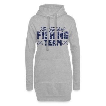 Équipage de pêcheur de l'équipe de pêche - Sweat-shirt à capuche long Femme - gris chiné - Devant