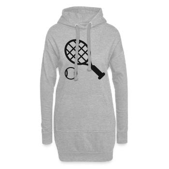 Balle de tennis tennis amateurs de tennis raquette de tennis - Sweat-shirt à capuche long Femme - gris chiné - Devant