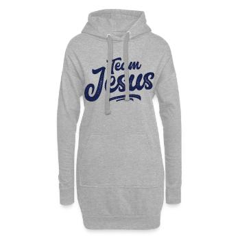 Équipe Jesus Christ Faith - Sweat-shirt à capuche long Femme - gris chiné - Devant