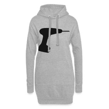 Werkzeug Schraubenschlüssel Werkzeuge Handwerker - Hoodie-Kleid - Grau meliert - Vorne