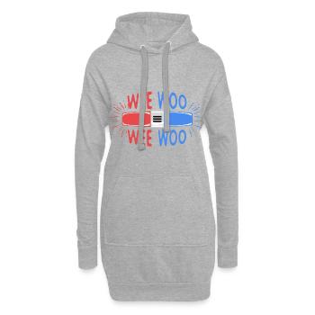 Wee Woo Police Ambulance Pompier d'urgence - Sweat-shirt à capuche long Femme - gris chiné - Devant