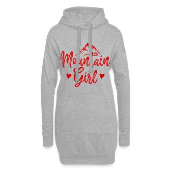 Montagnes fille Montagnes femme - Sweat-shirt à capuche long Femme - gris chiné - Devant