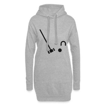 Krocket Sport Krocketschläger Krocketball Crocket - Hoodie-Kleid - Grau meliert - Vorne