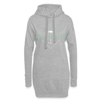 Logo de poisson de l'équipe de pêcheurs de pêche - Sweat-shirt à capuche long Femme - gris chiné - Devant