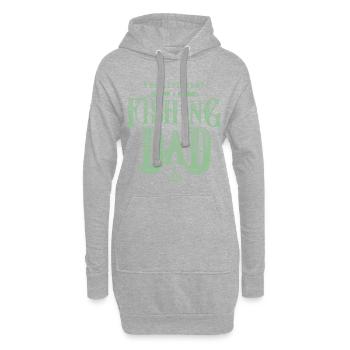 Papa Pêche Papa Poisson - Sweat-shirt à capuche long Femme - gris chiné - Devant