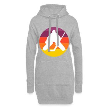 Hockey sur glace Équipe Sports d'hiver Hockey sur glace Hockey sur glace - Sweat-shirt à capuche long Femme - gris chiné - Devant