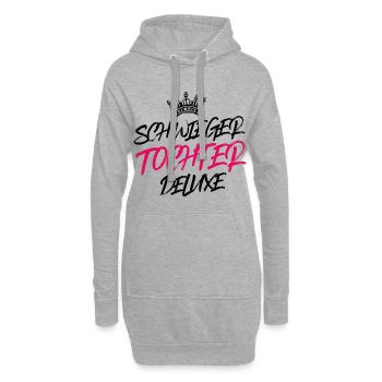 schwiegertochter deluxe krone - Hoodie-Kleid - Grau meliert - Vorne