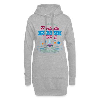 Technicienne de laboratoire parfaite shirt cadeau - Sweat-shirt à capuche long Femme - gris chiné - Devant