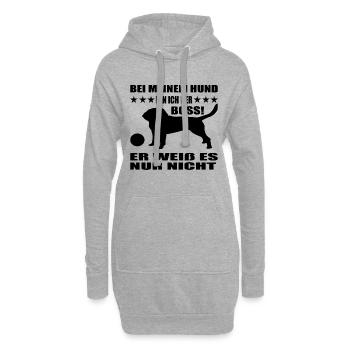 Geschenk Hund Hundeschule familie Geburtstag - Hoodie-Kleid - Grau meliert - Vorne